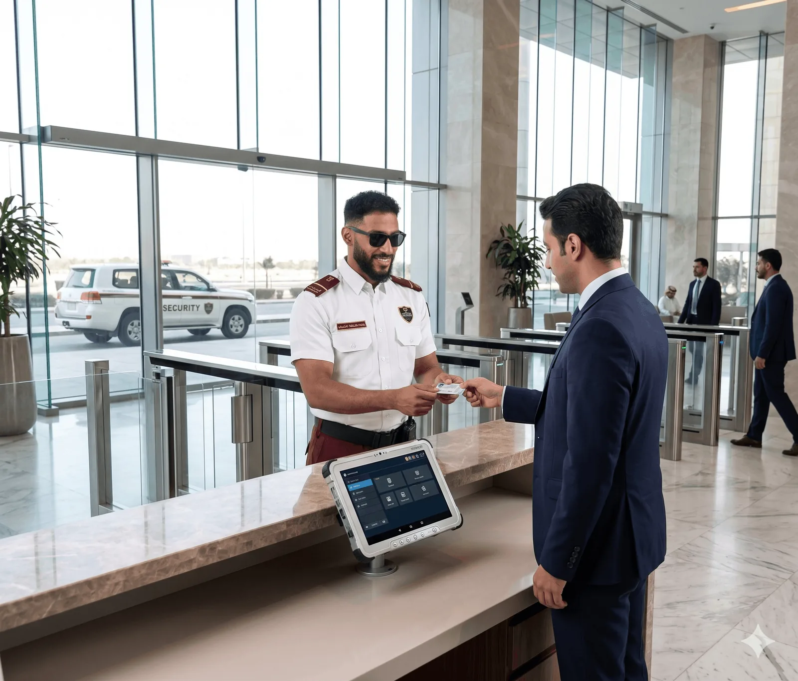 Security officer in a commercial retail environment
