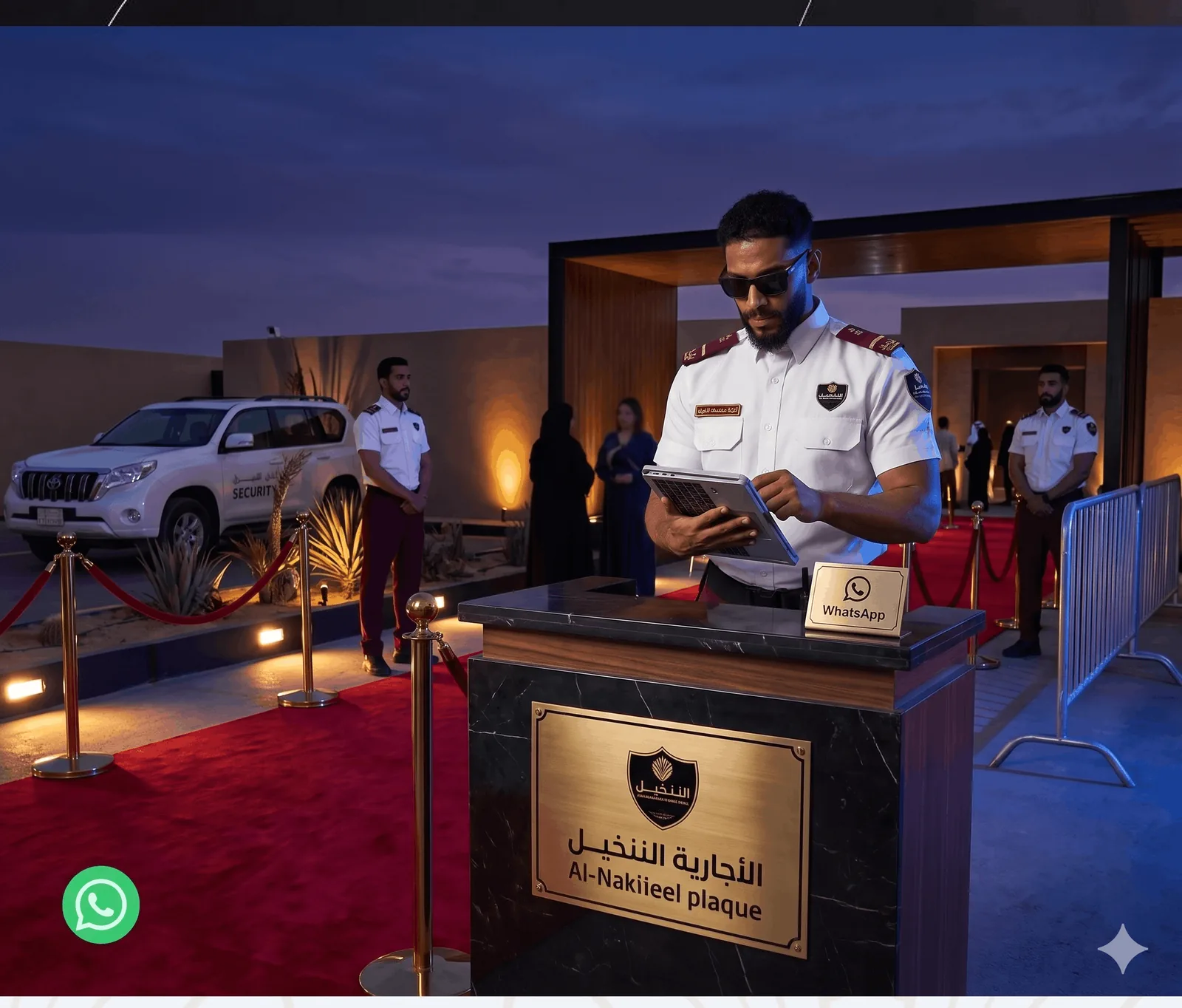 Event security team at a corporate function and VIP gathering