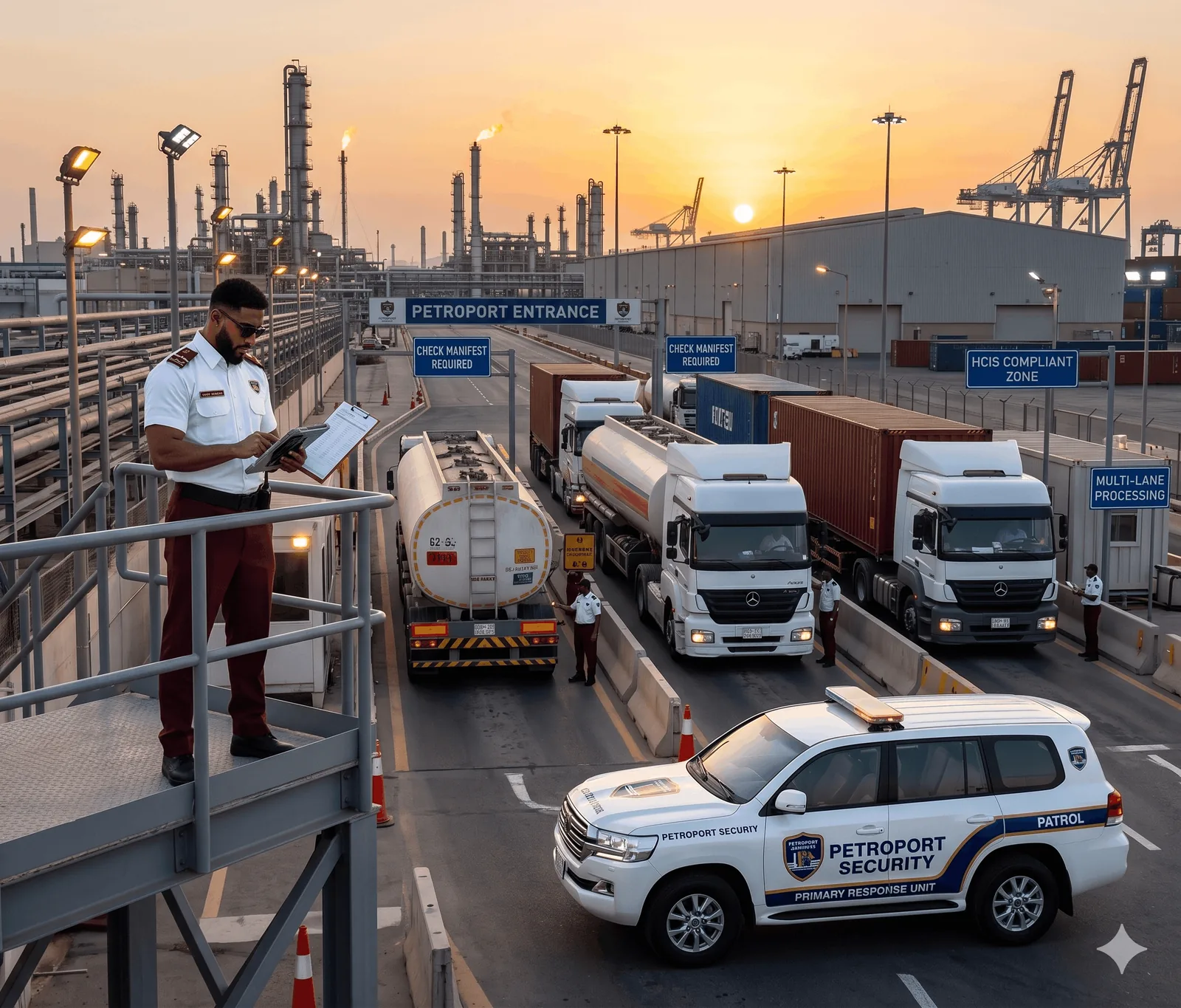 Industrial security guards in Saudi Arabia