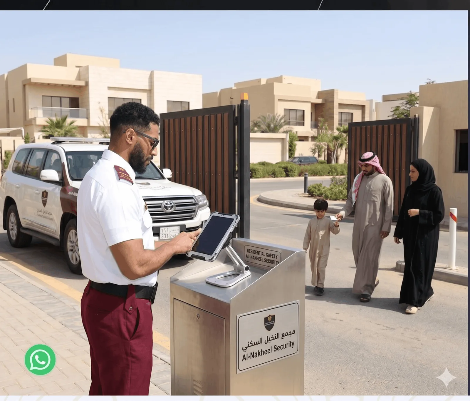 Safe living environments for residents provided by security guards in Saudi Arabia